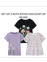 Girls Set Of Three Tees